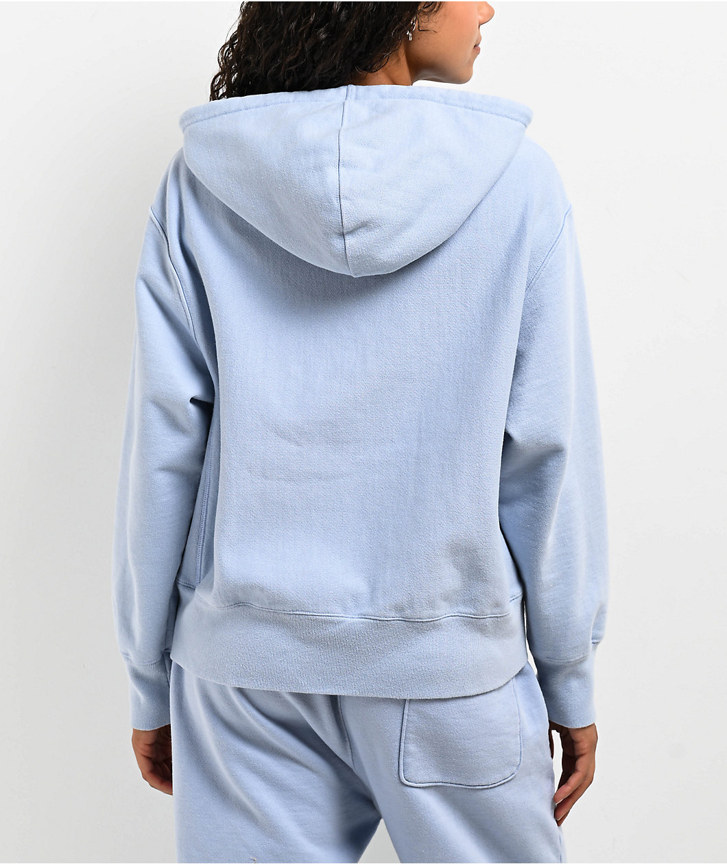 Champion Stadium Reverse Weave Pewter Blue Zip Hoodie