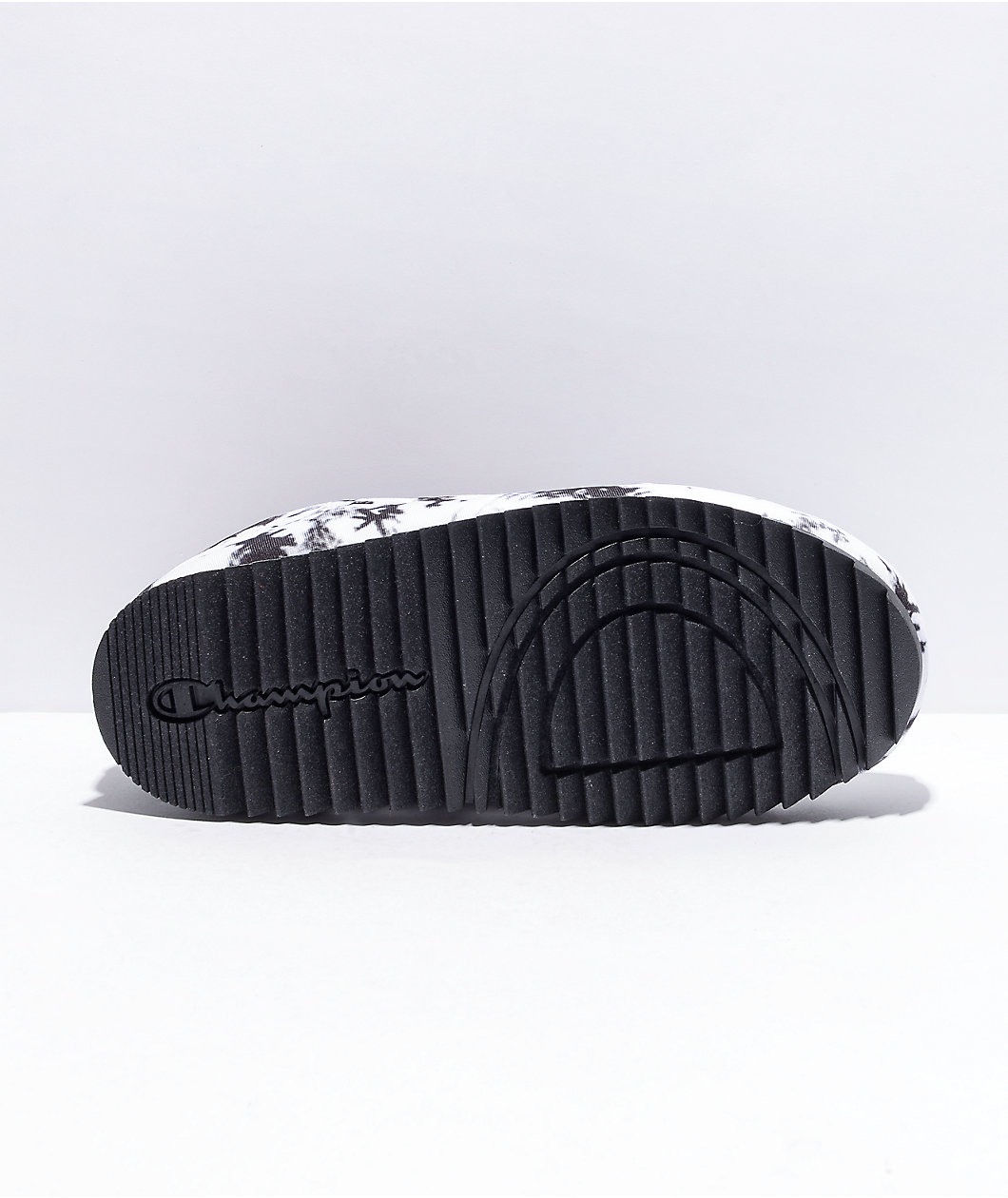 Champion Women's University Black & White Tie Dye Scarlet Slippers