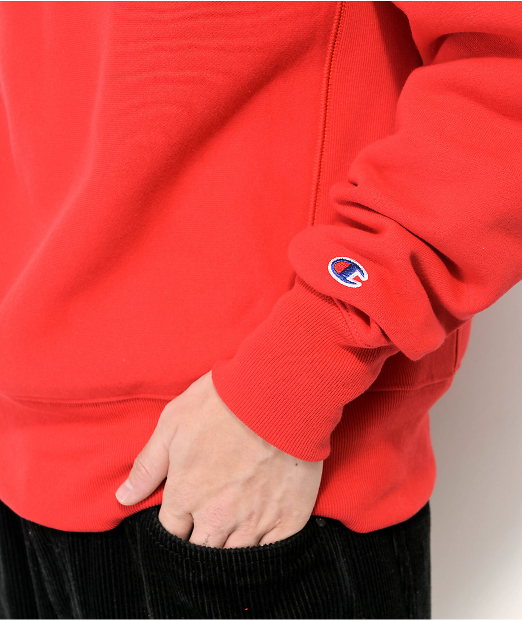 Champion x Disney Mickey & Pluto Red Crewneck Sweatshirt