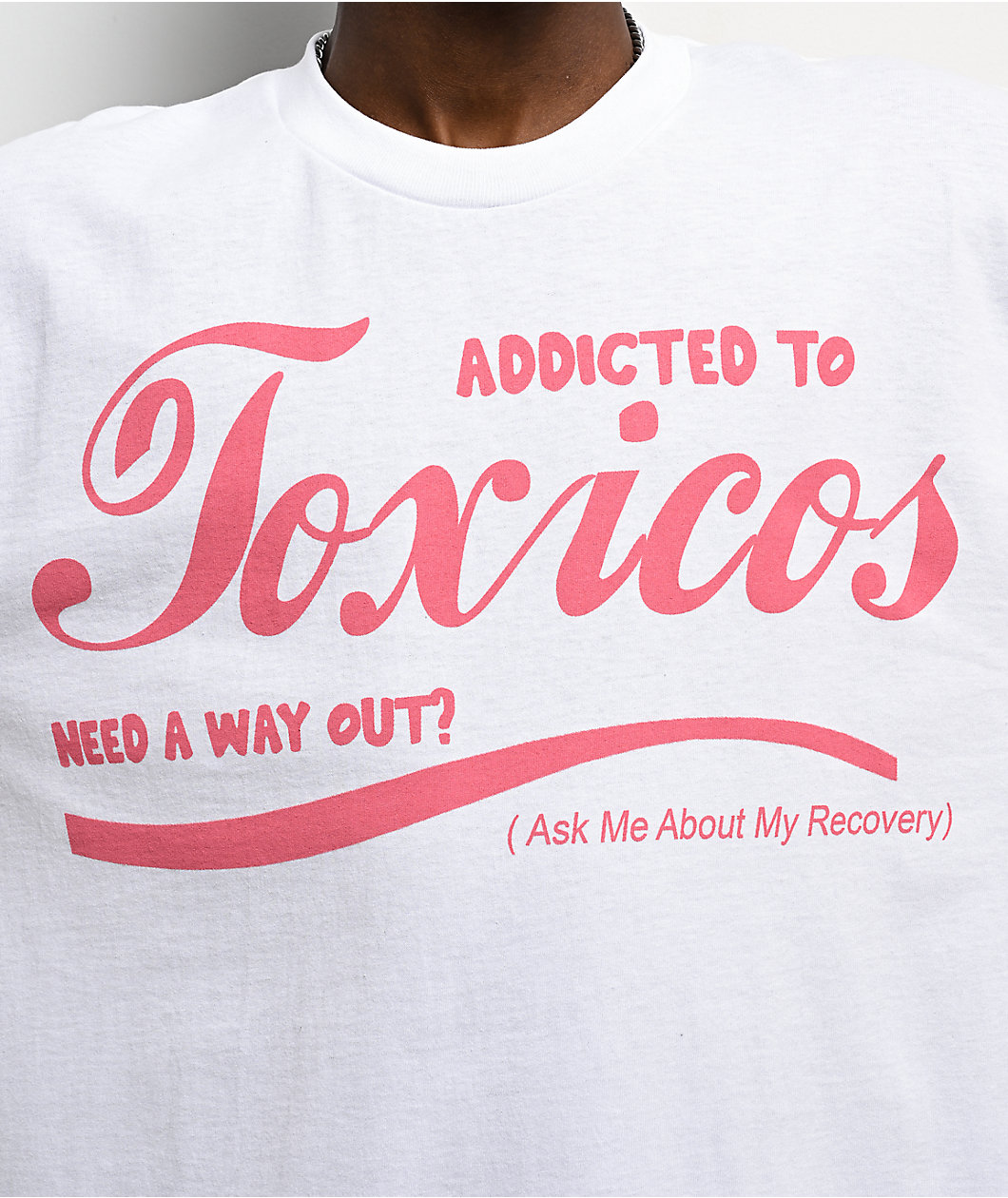 Chicos Toxicas Addicted To Toxicas White T-Shirt