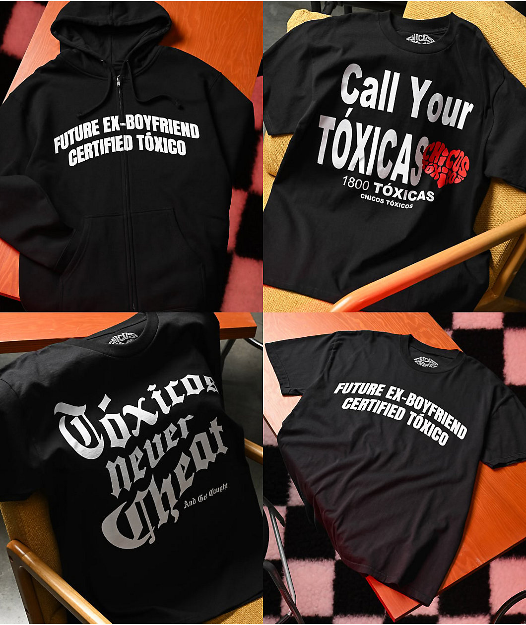 Chicos Toxicos 1-800 Black T-Shirt