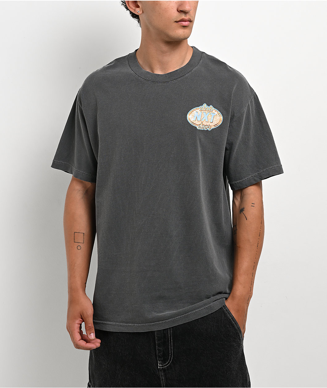 Chrisnxtdoor Shine On Grey Wash T-Shirt