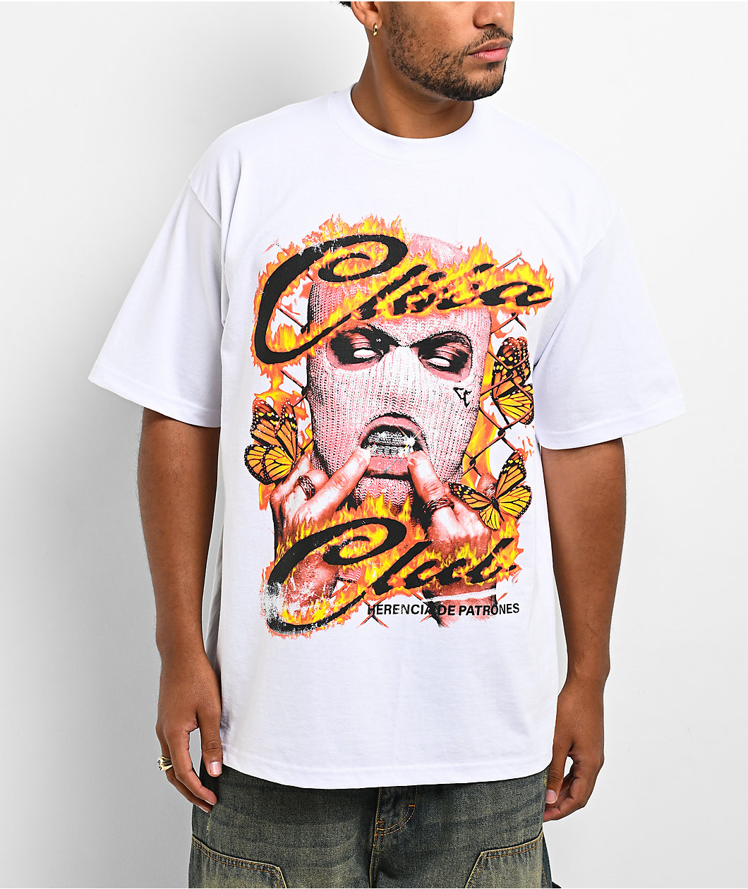 Clika by Herencia de Patrones Calavera White T-Shirt