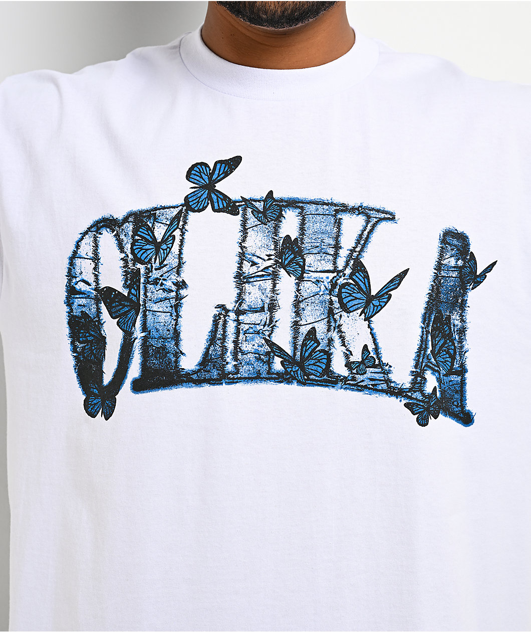 Clika by Herencia de Patrones Mariposa White T-Shirt