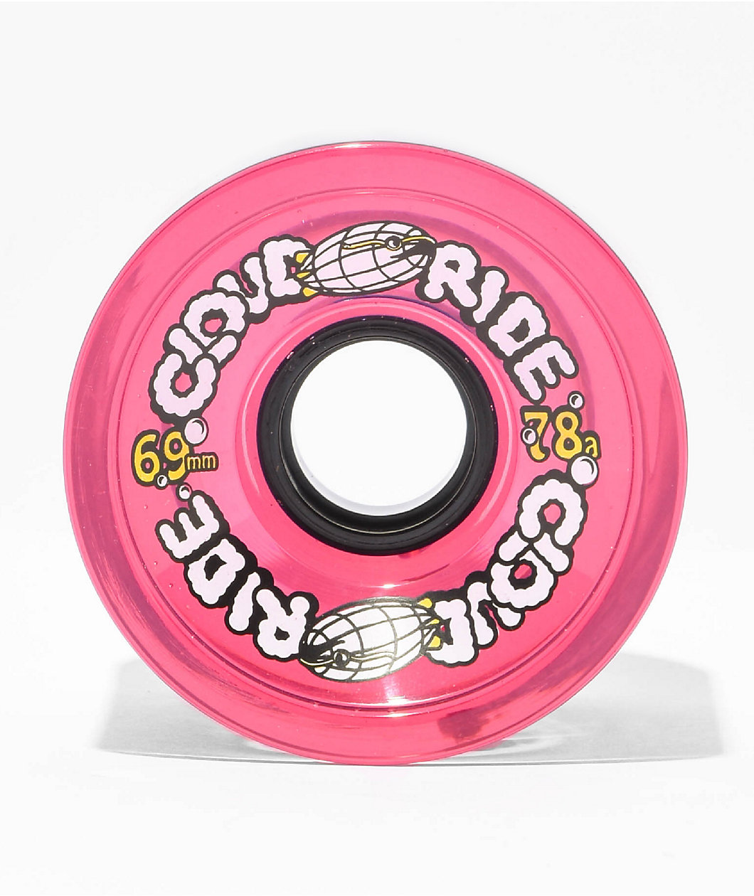 Cloud Ride 69mm 78a Clear Pink Cruiser Skateboard Wheels