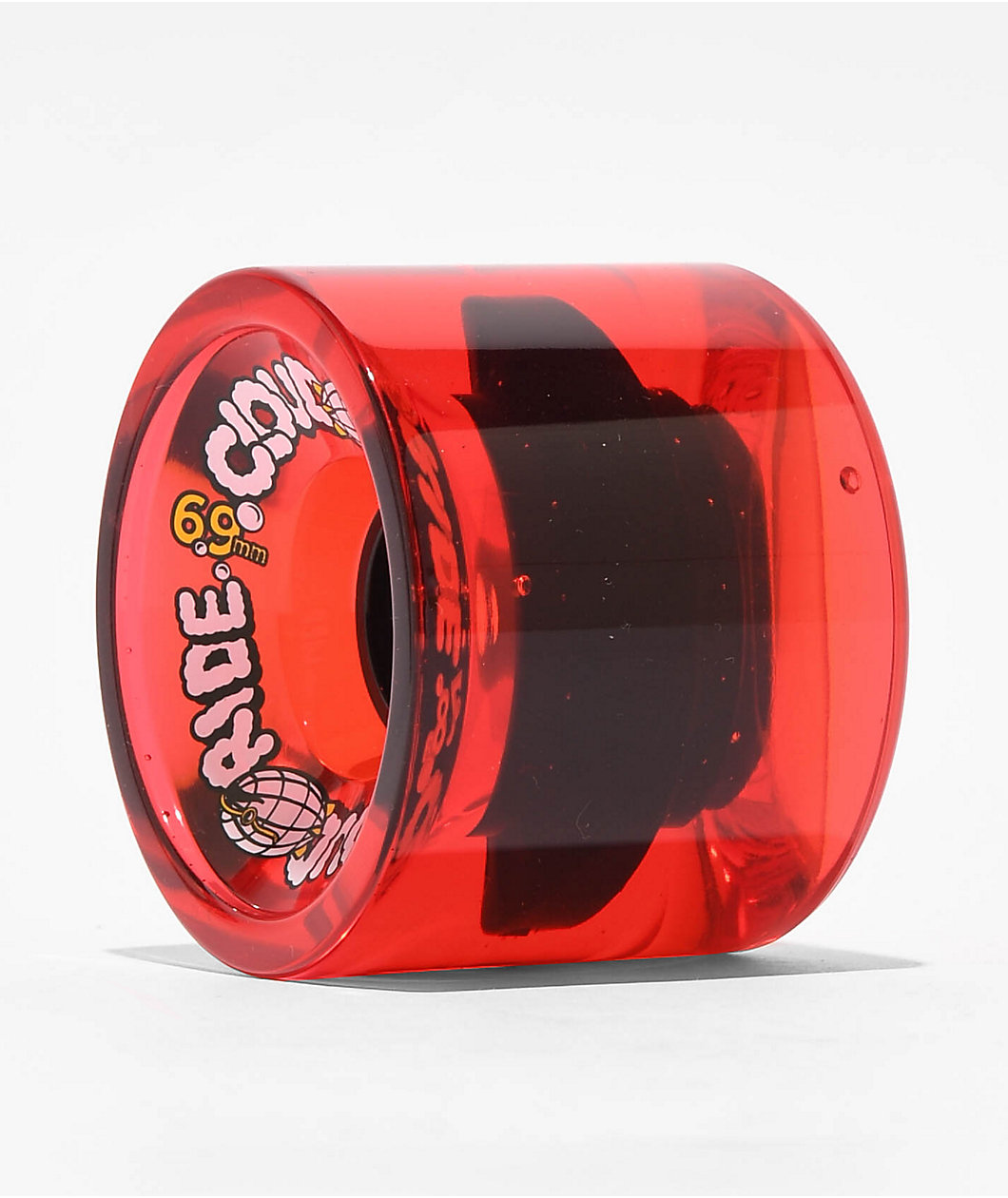 Cloud Ride 69mm 78a Clear Red Cruiser Skateboard Wheels