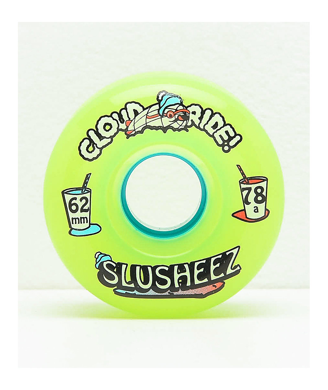 Cloud Ride Slusheez Lime 62mm 78a Cruiser Skateboard Wheels