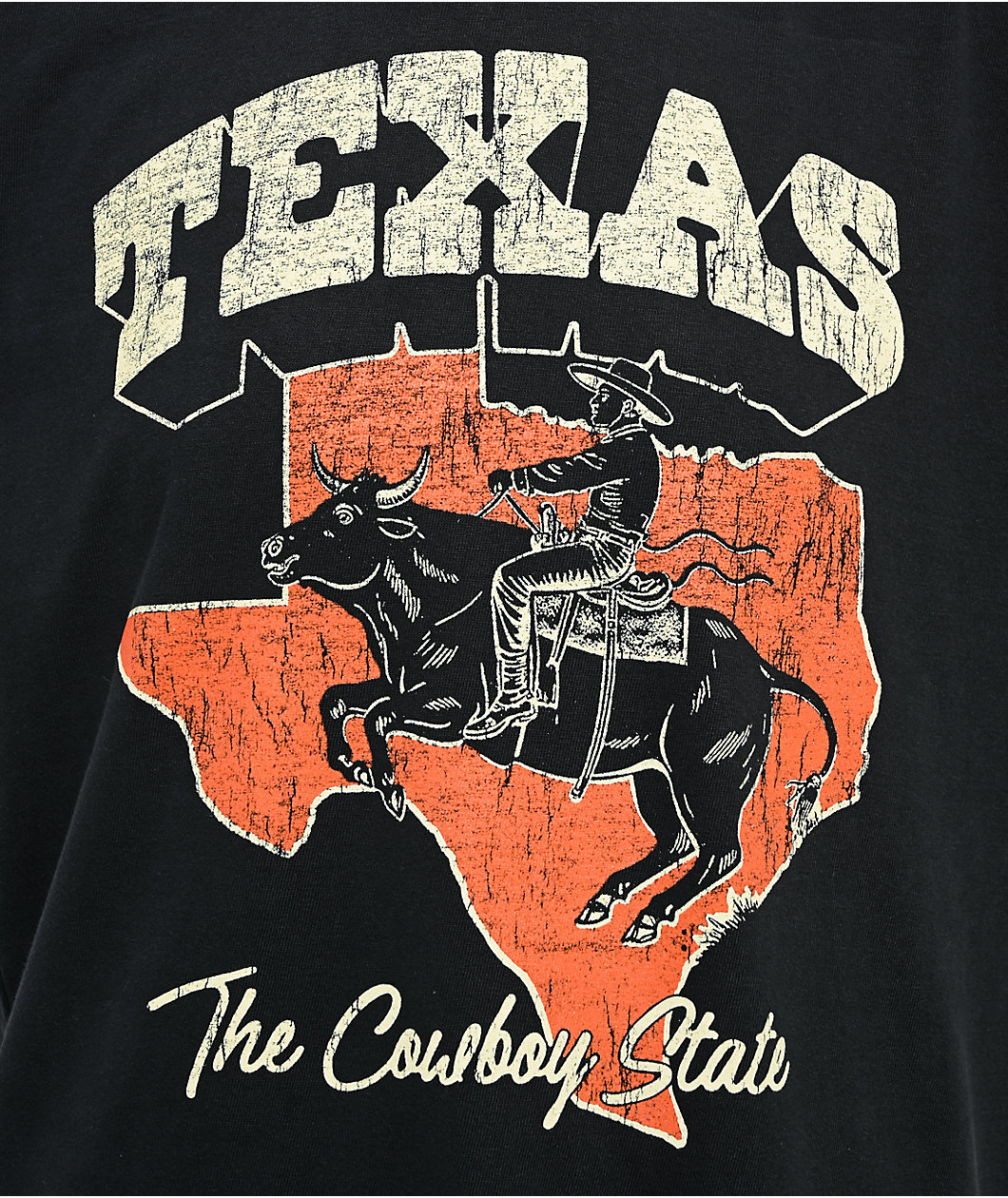Club Vintage Texas Cowboy Black T-Shirt
