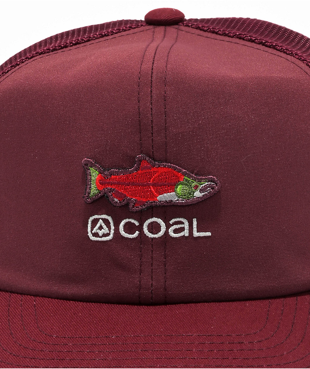 Coal The Zephyr Dark Red Trucker Hat