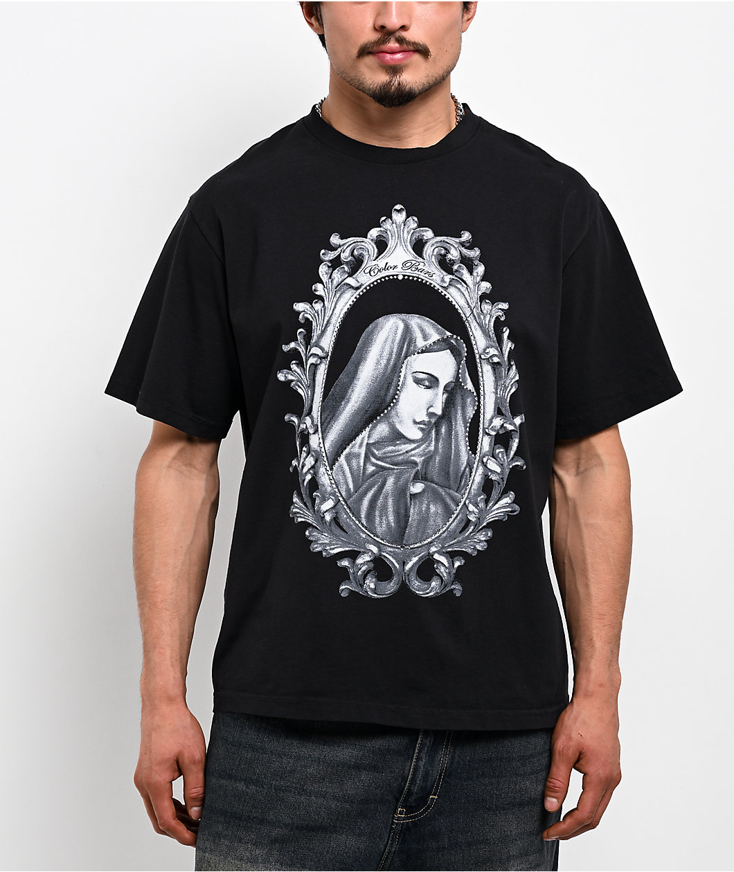 Color Bars Mary Black T-Shirt