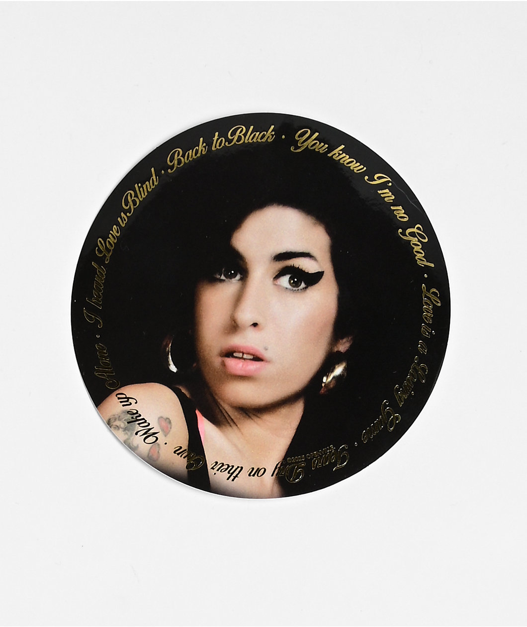 Color Bars x Amy Winehouse Black Sticker