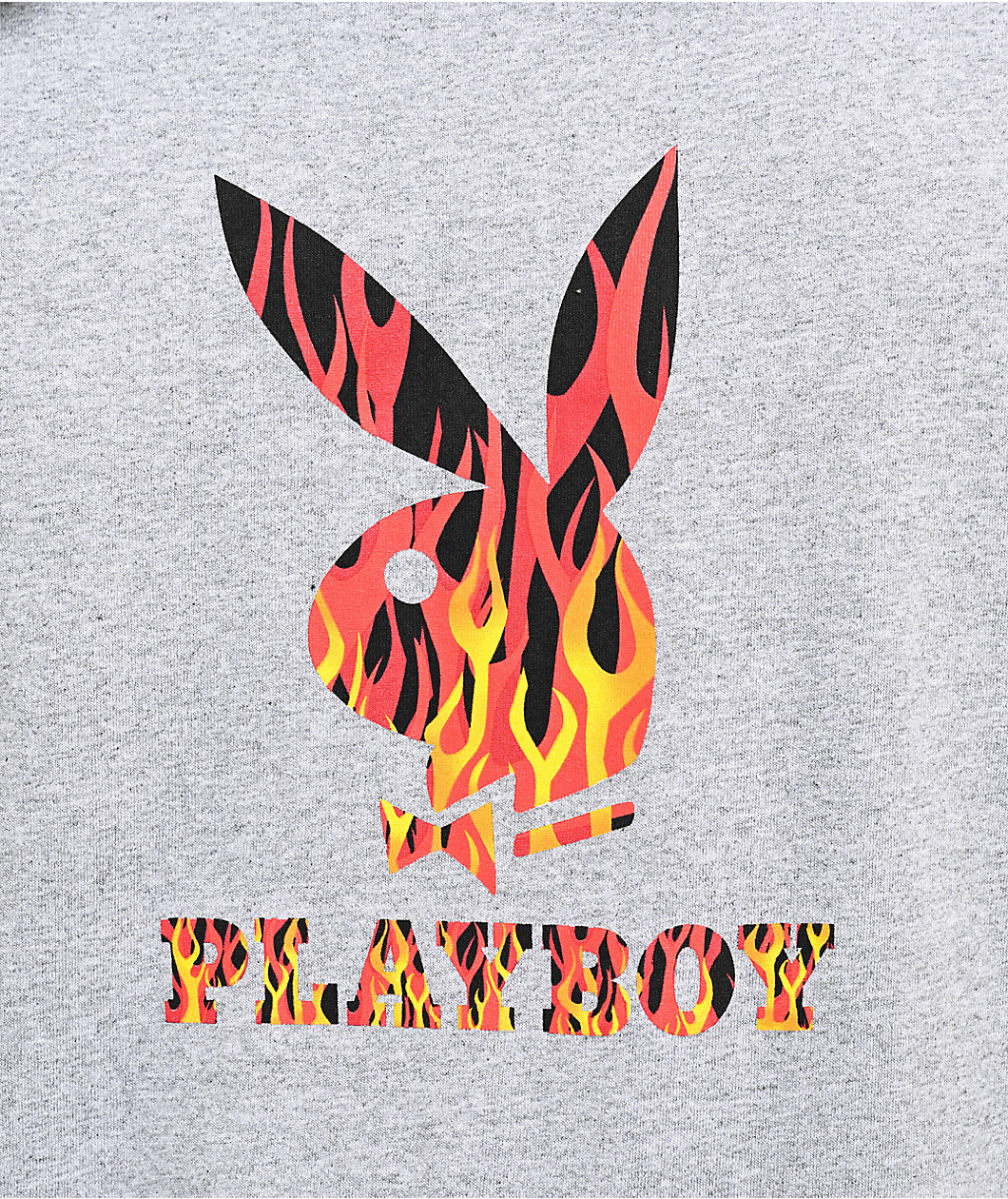 Color Bars x Playboy Flames Heather Grey T-Shirt