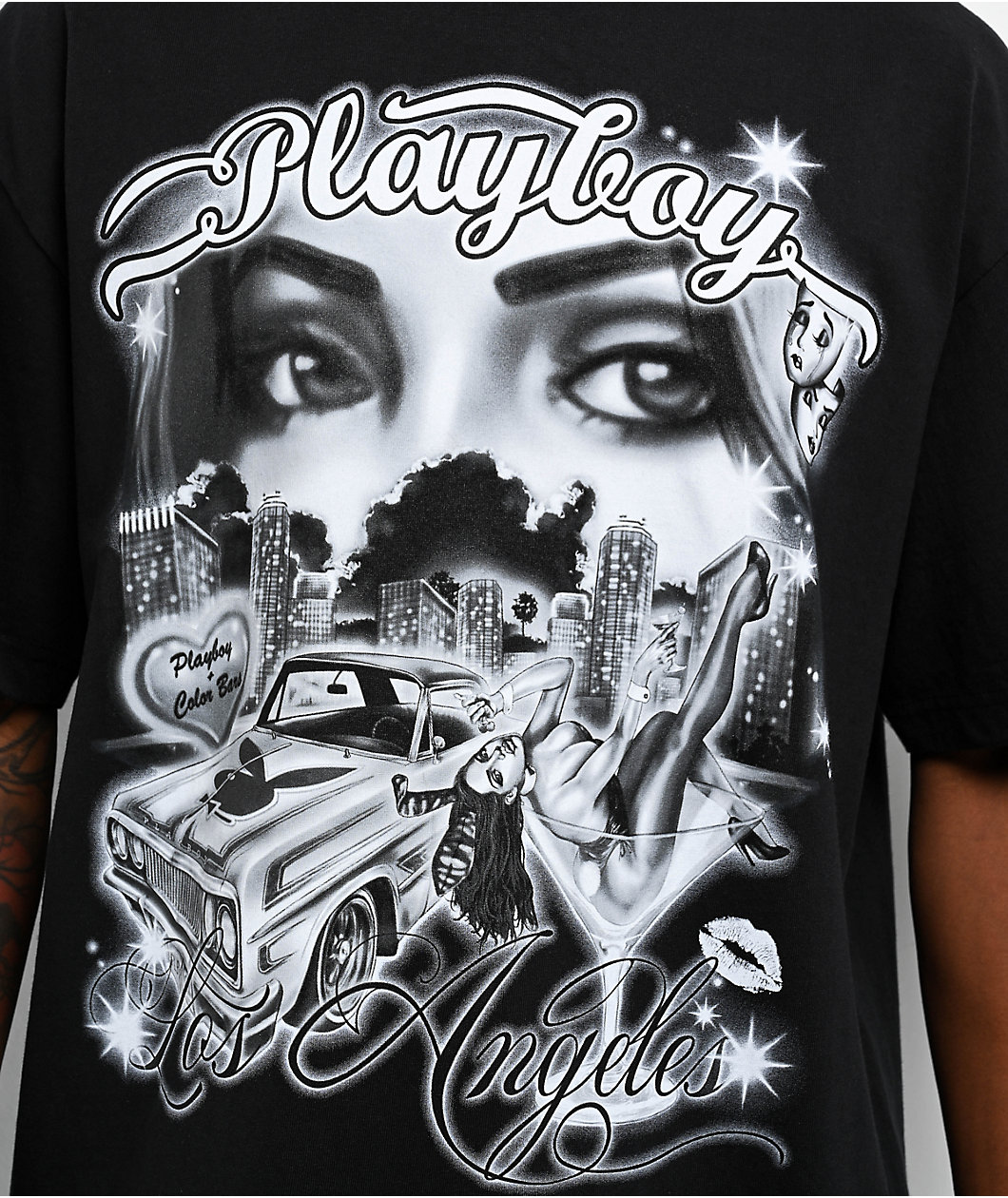 Color Bars x Playboy LA Black T-Shirt