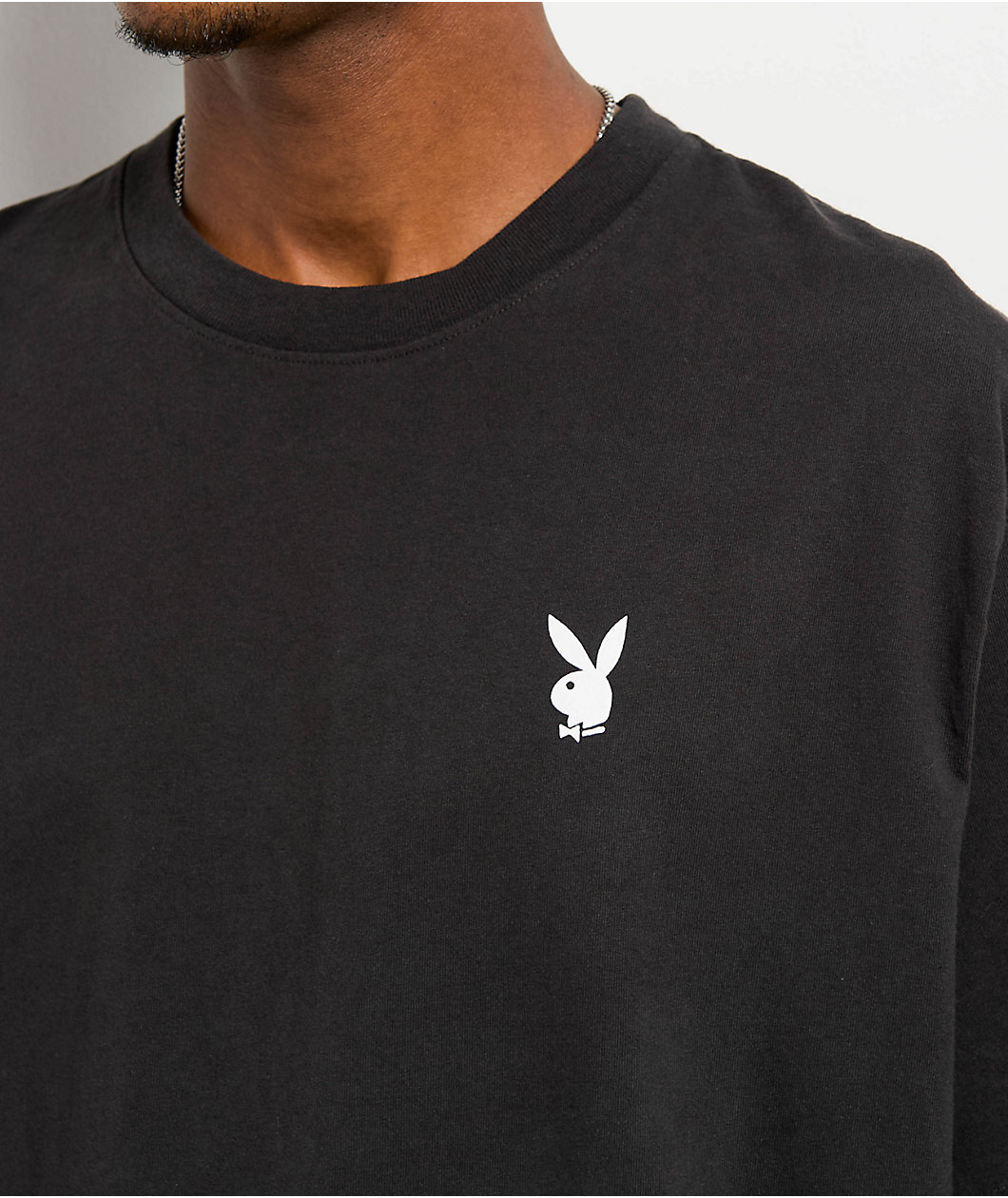 Color Bars x Playboy Rhinestone Flames Black T-Shirt