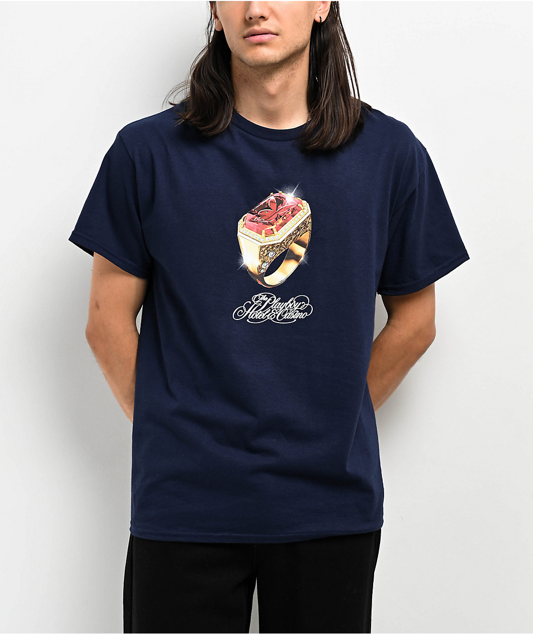 Color Bars x Playboy Ruby Navy T-Shirt