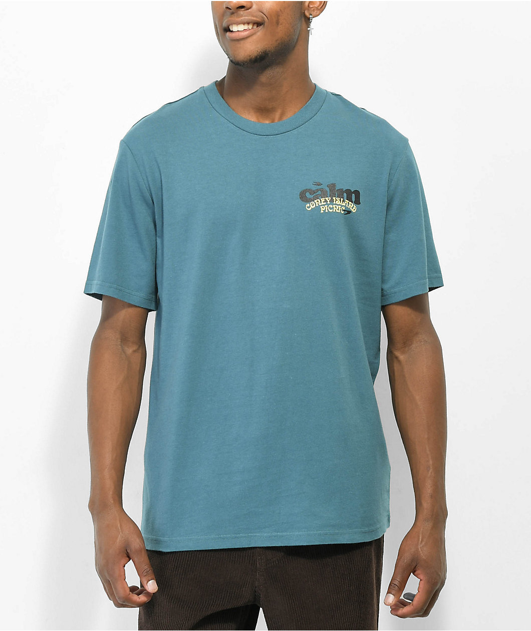 Coney Island Picnic Calm Your Mind Green T-Shirt
