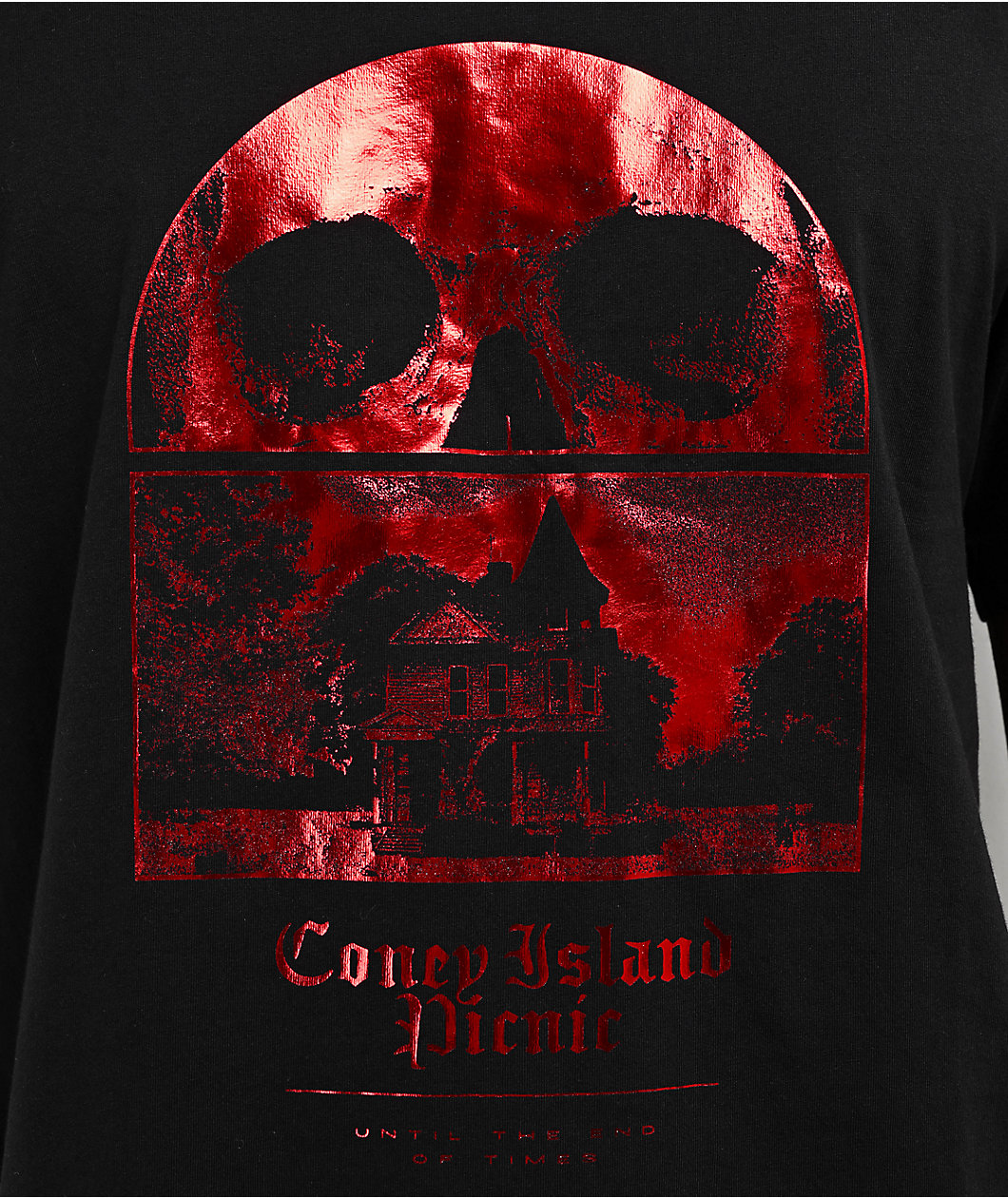 Coney Island Picnic End Of Times Black T-Shirt