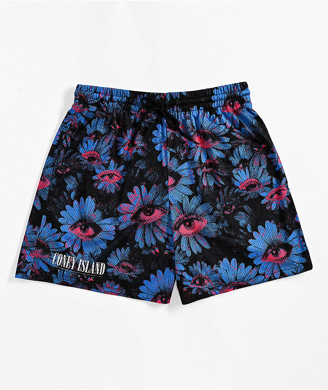 Coney Island Picnic Other Side Black & Blue Mesh Shorts