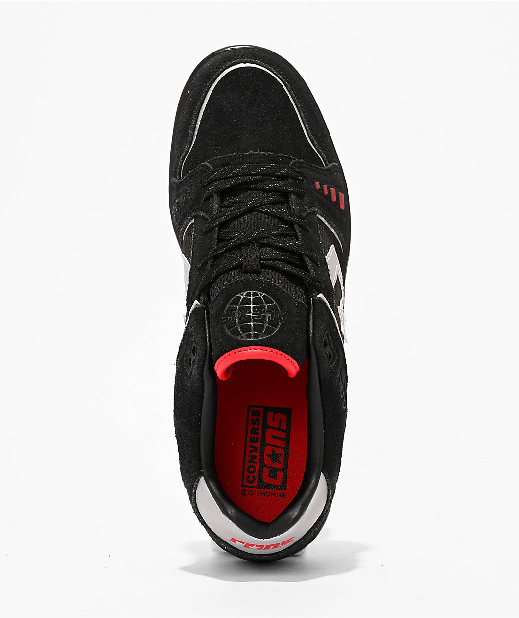 Converse AS-1 Pro Black, Silver & Red Skate Shoes