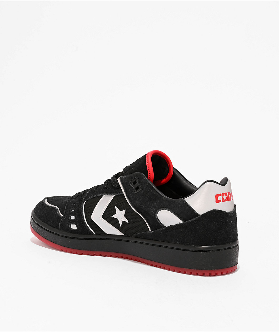 Converse AS-1 Pro Black, Silver & Red Skate Shoes
