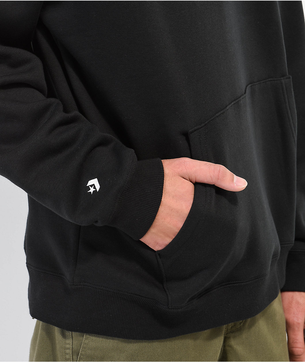Converse Brushed Fleece Black Hoodie