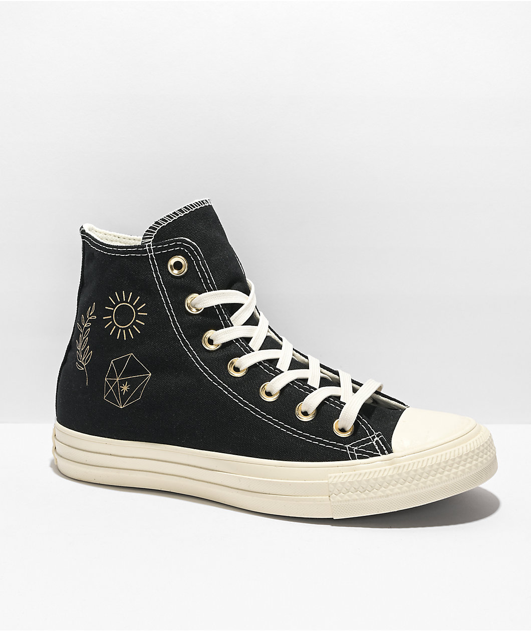 Converse Chuck Taylor All Star Black & Gold High Top Shoes