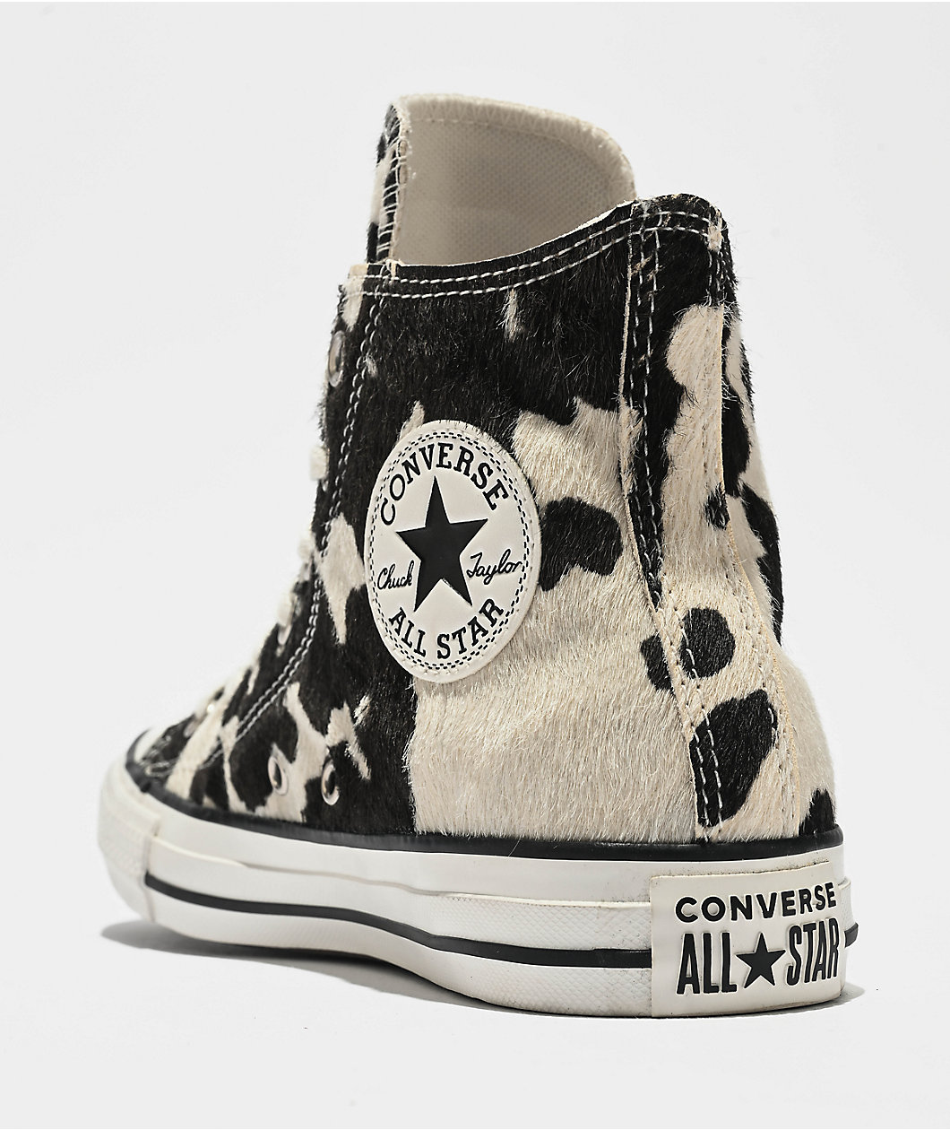 Converse Chuck Taylor All Star Cow Print Black & White High Top Shoes