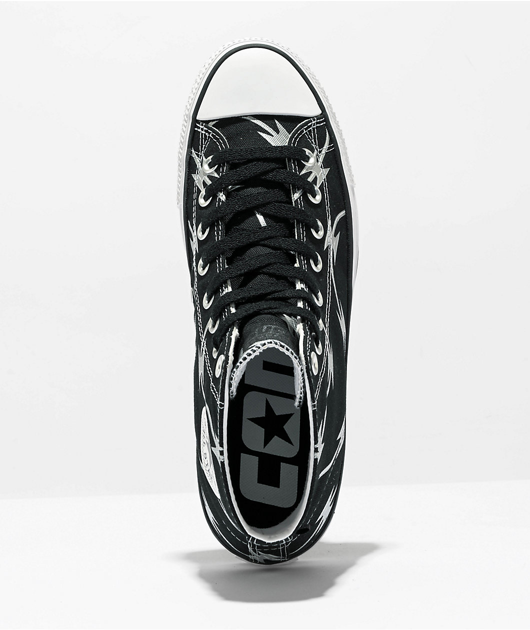 Converse Chuck Taylor All Star Pro Razor Wire Black & Silver High Top Skate Shoes