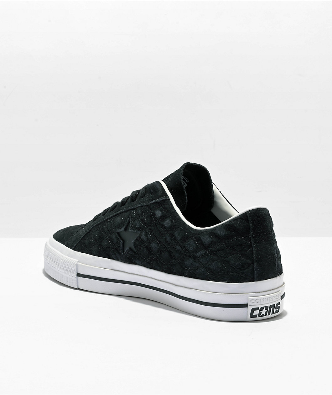 Converse One Star Pro Bones Black Suede Skate Shoes