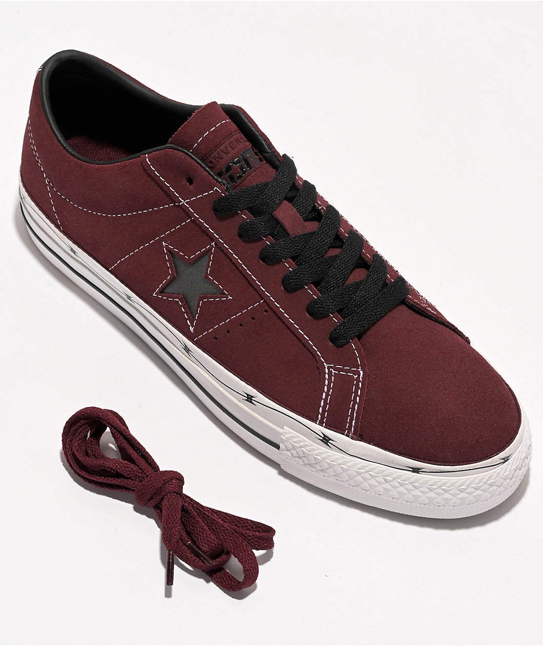 Converse One Star Pro Razor Wire Burgundy Skate Shoes