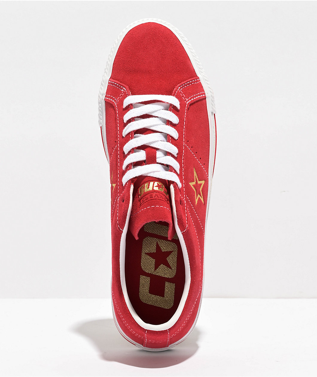 Converse One Star Pro Varsity Red & Gold Skate Shoes