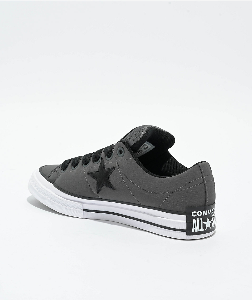 Converse One Star Puffed Dark Matter, Black, & White Skate Shoes