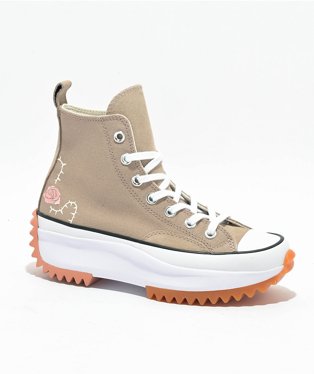 Converse Run Star Hike Vintage Cargo, White & Pink Phase High Top Shoes