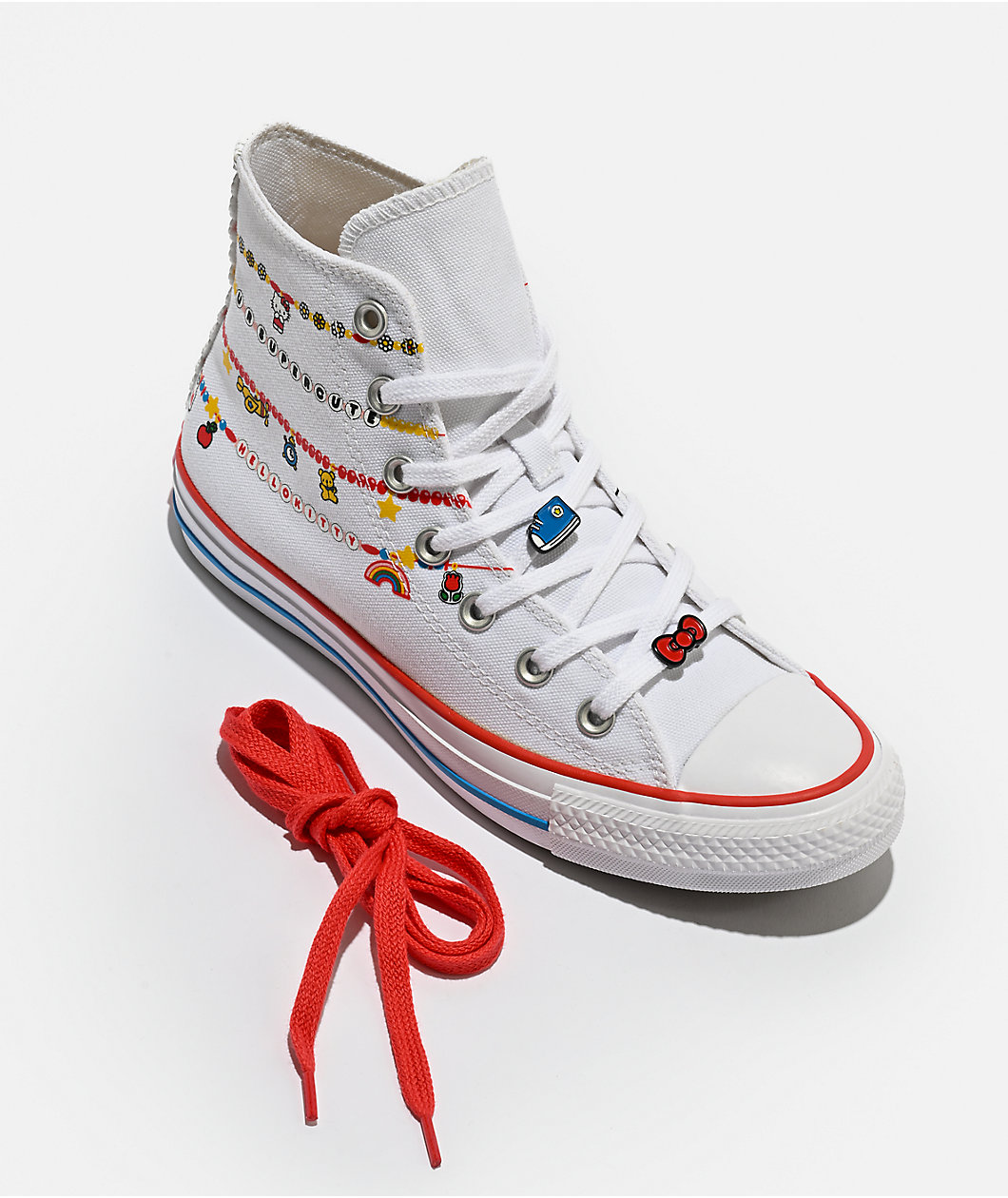 Converse x Hello Kitty & Friends Chuck Taylor All Star White & Red High Top Shoes
