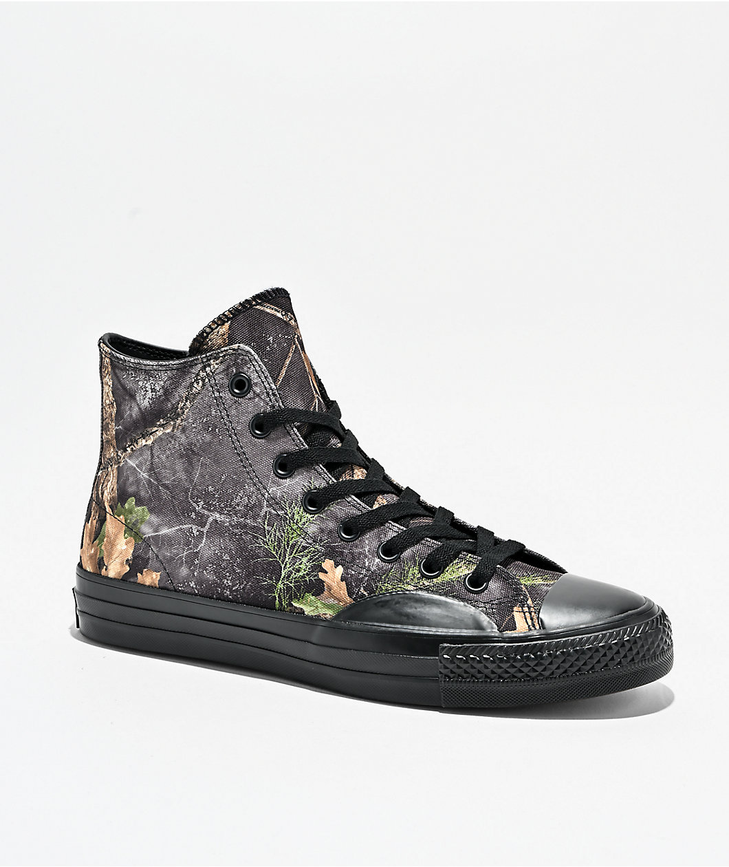Converse x Realtree Chuck Taylor All Star Pro Hi Black & Camo Skate Shoes