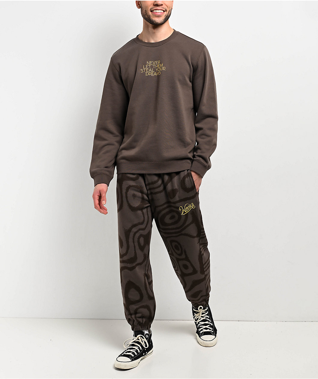 Converse x Wonka Brown Crewneck Sweatshirt