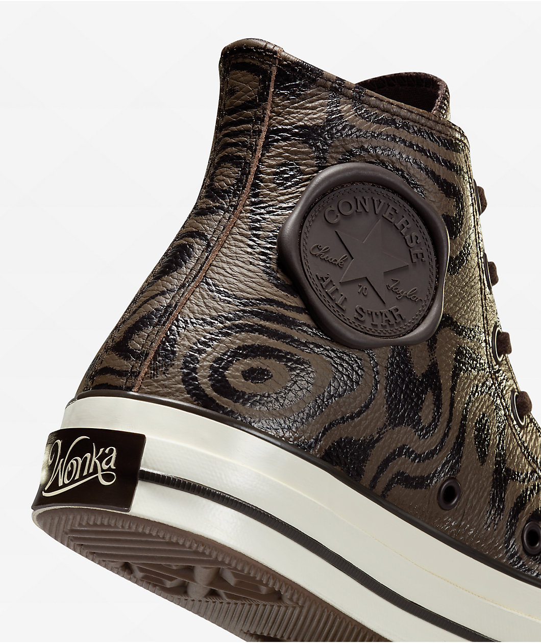 Converse x Wonka Chuck 70 Chocolate Swirl Leather Skate Shoes