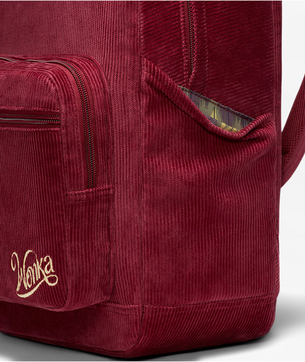 Converse x Wonka Go 2 Red Corduroy Backpack