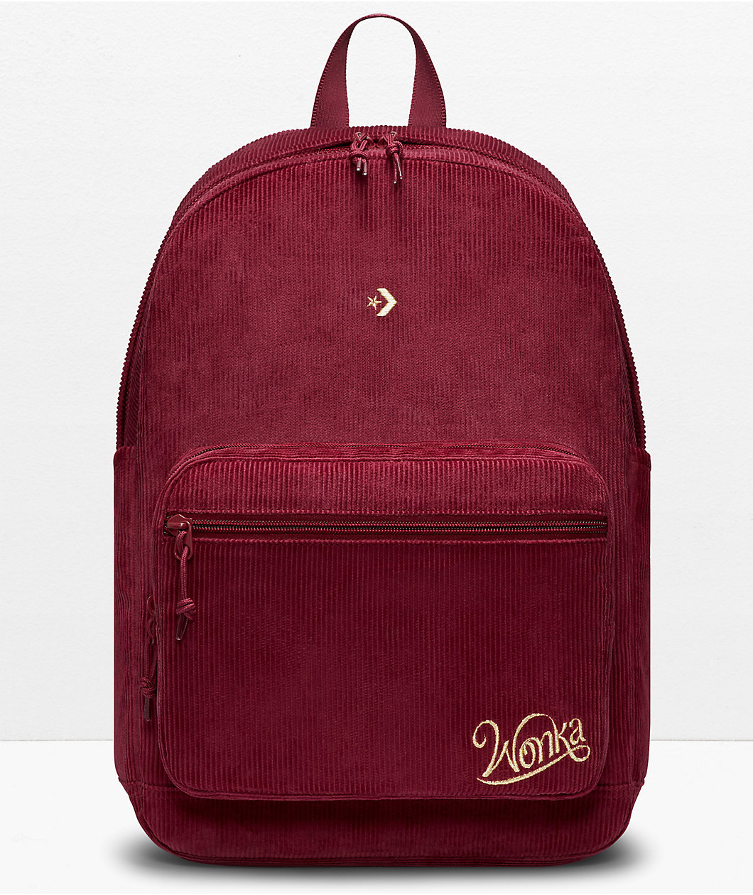 Converse x Wonka Go 2 Red Corduroy Backpack