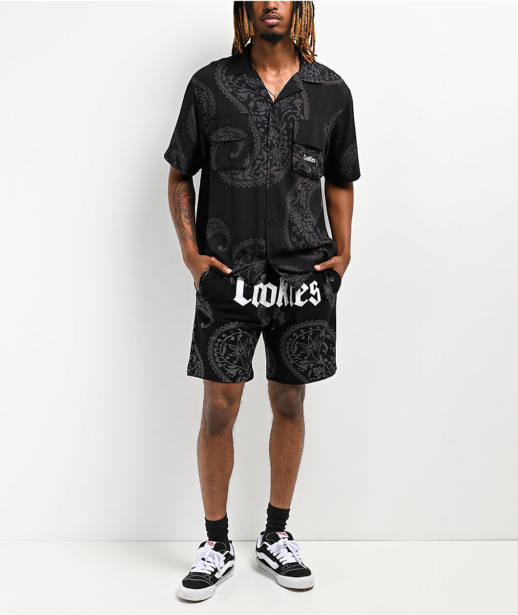 Cookies Amalfi Black Paisley Shorts