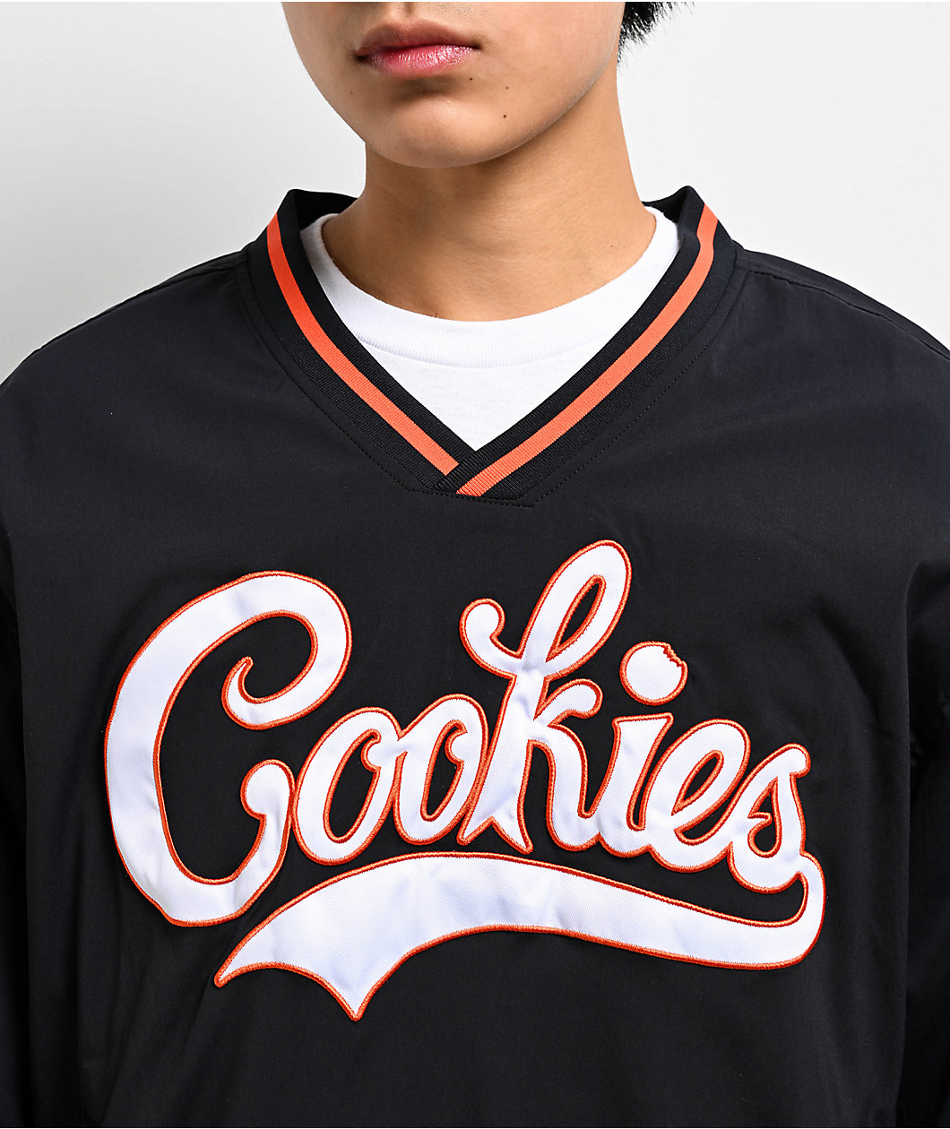 Cookies Bases Loaded Black & Orange Pullover Jacket