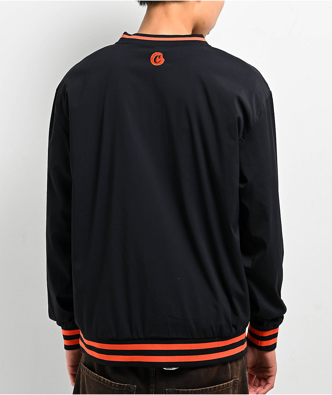 Cookies Bases Loaded Black & Orange Pullover Jacket