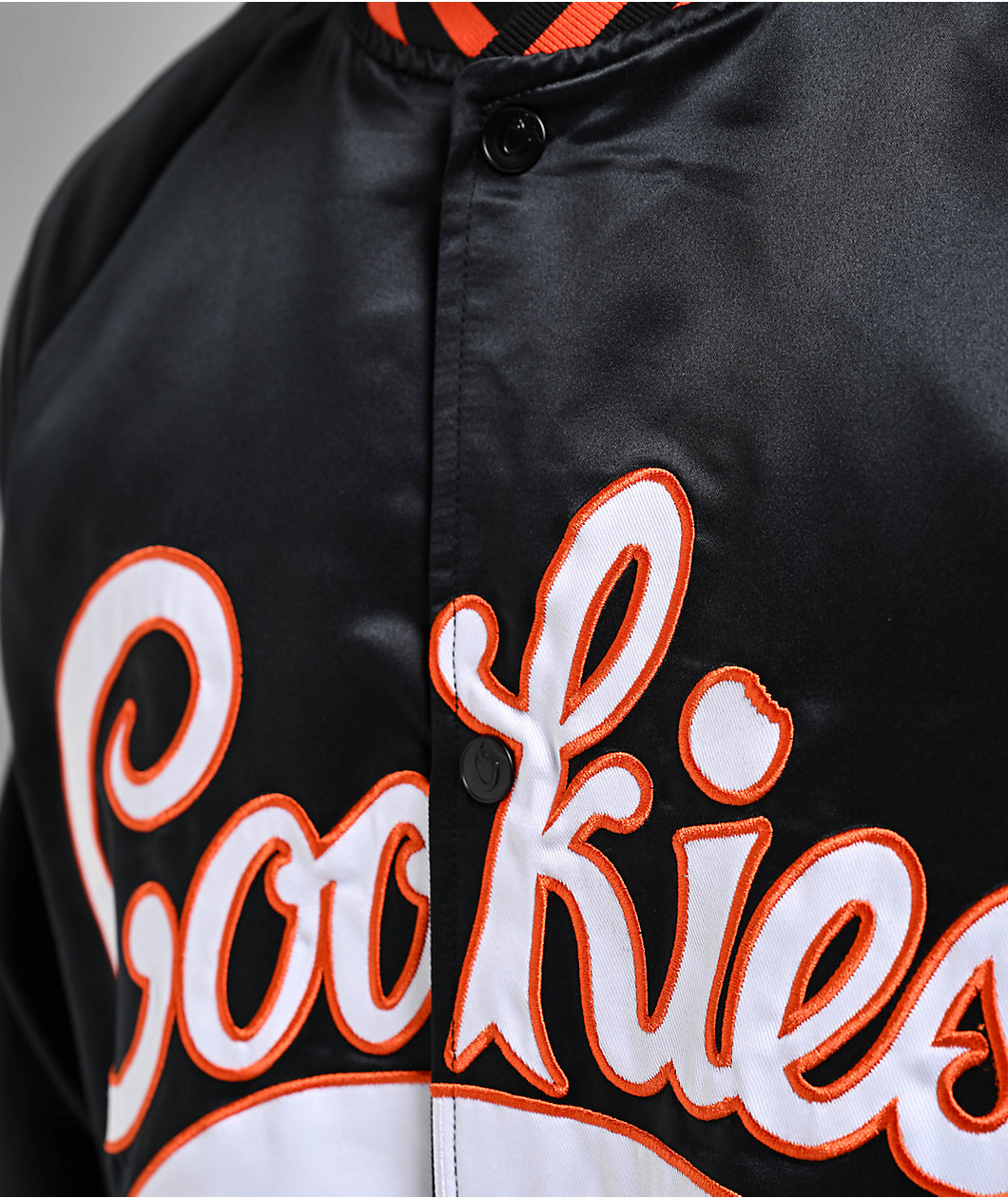 Cookies Bases Loaded Black & Orange Varsity Jacket