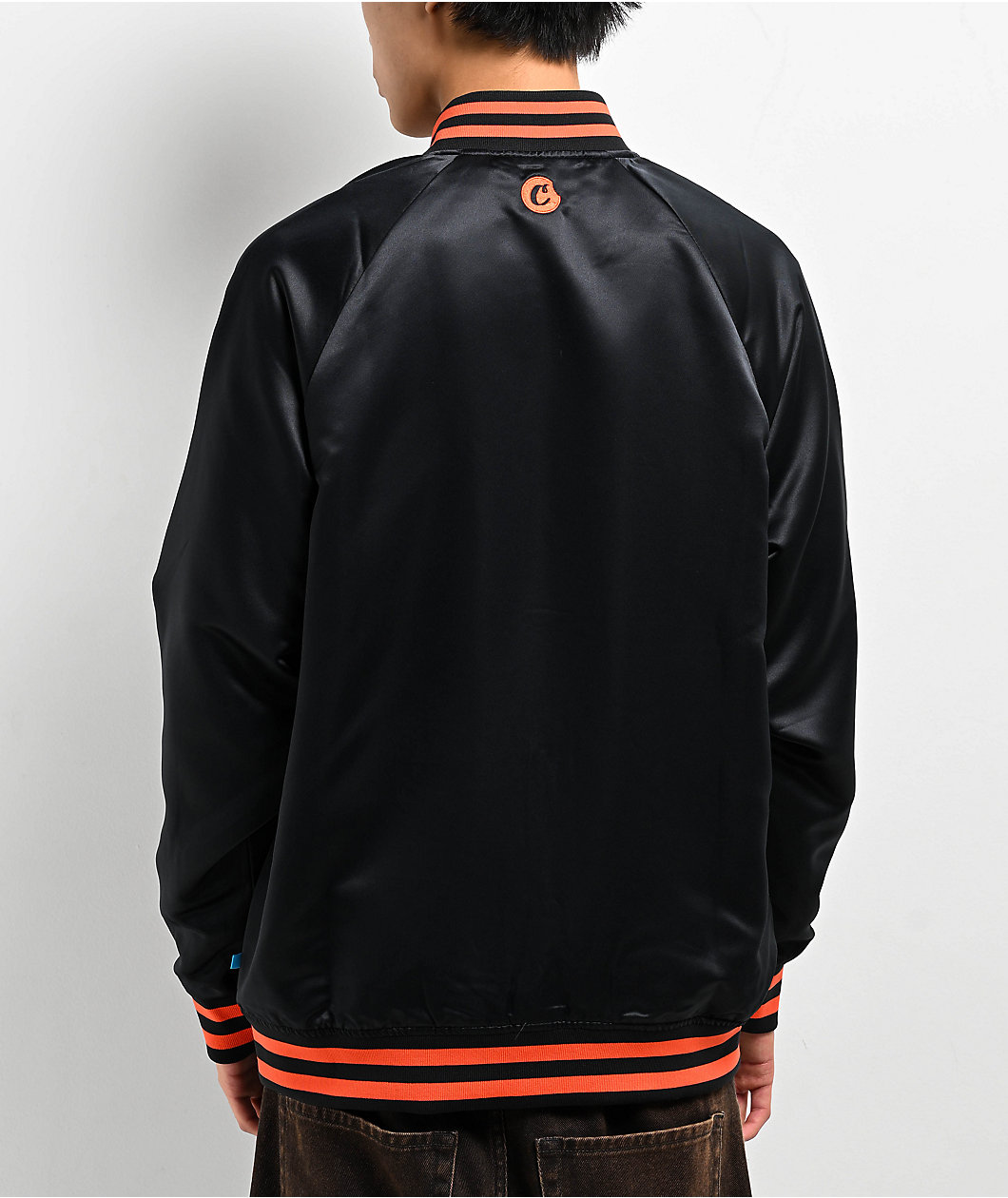 Cookies Bases Loaded Black & Orange Varsity Jacket