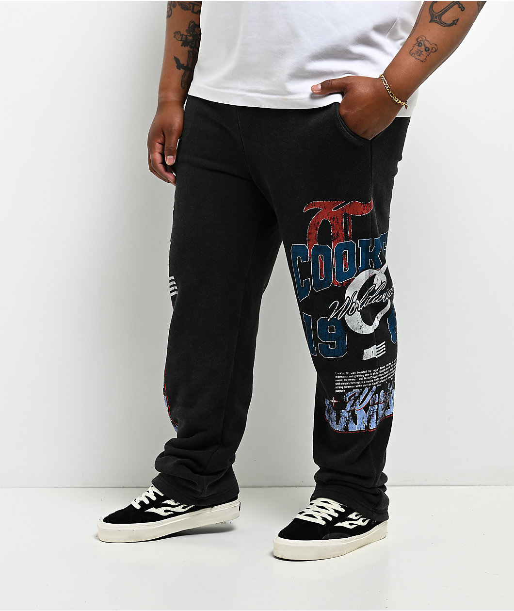 Cookies Champions Only Black Wash Sweatpants