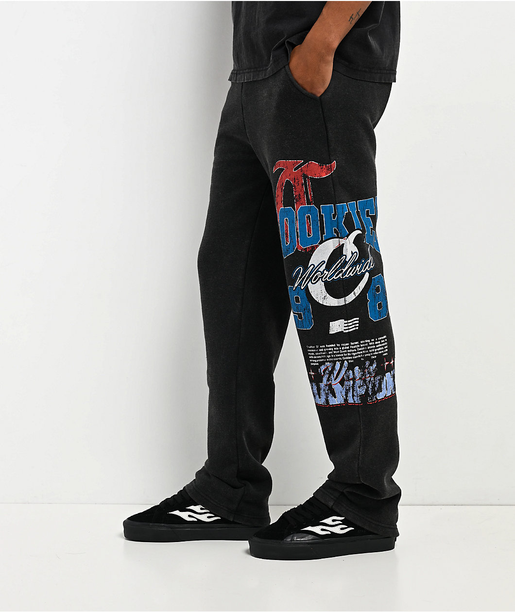 Cookies Champions Only Black Wash Sweatpants