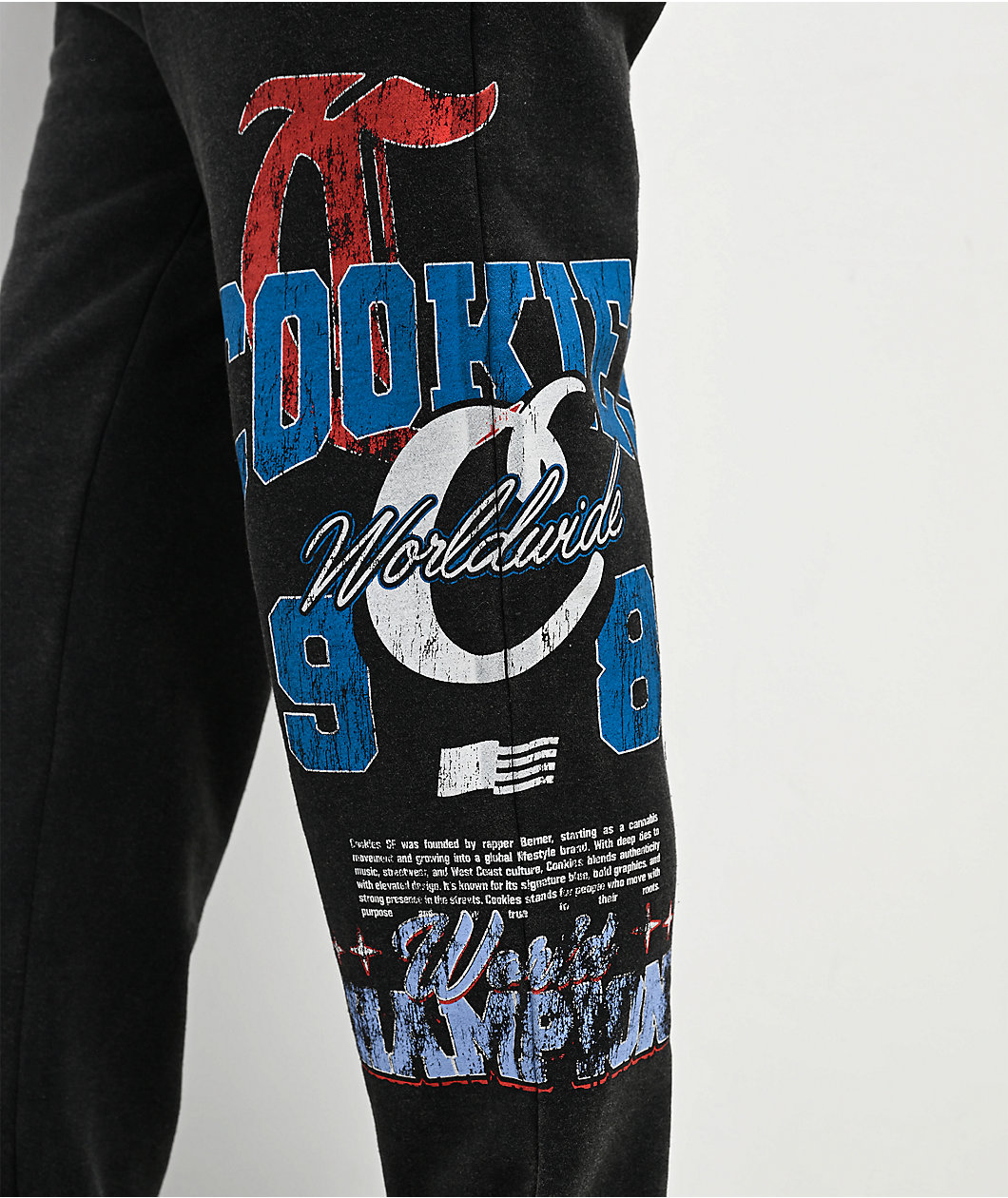 Cookies Champions Only Black Wash Sweatpants