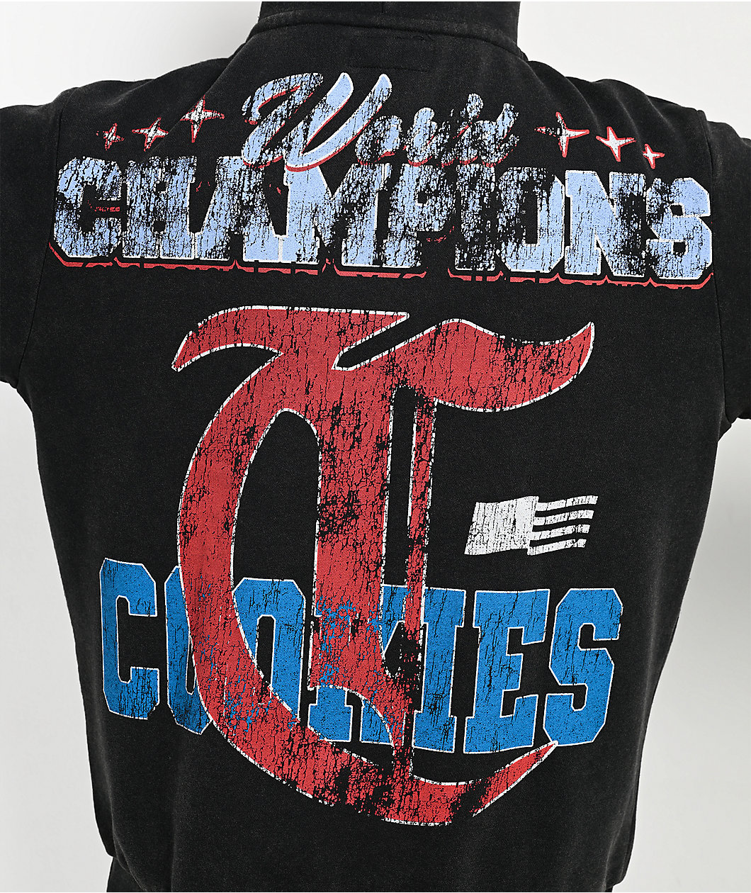 Cookies Champions Only Black Wash Zip Hoodie