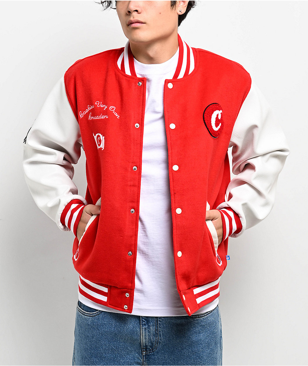 Cookies Crusaders Red Letterman Jacket