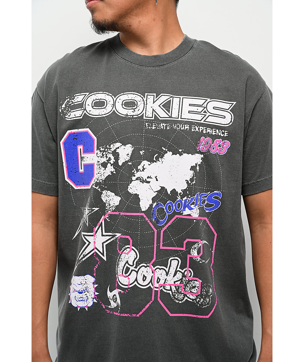 Cookies Elevate Black Wash T-Shirt